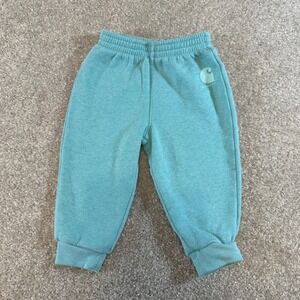 Carhartt Baby Girls Turquoise Heather Fleece Jogger Pants size 9M